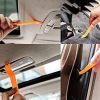 Stainless steel long distance car emergency key hook tool triangle handle yellow warp 18-piece set wedge air bag wrench combination tool