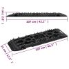 Traction Boards 2 pcs Black 42.1"x12.2"x2.8" Nylon